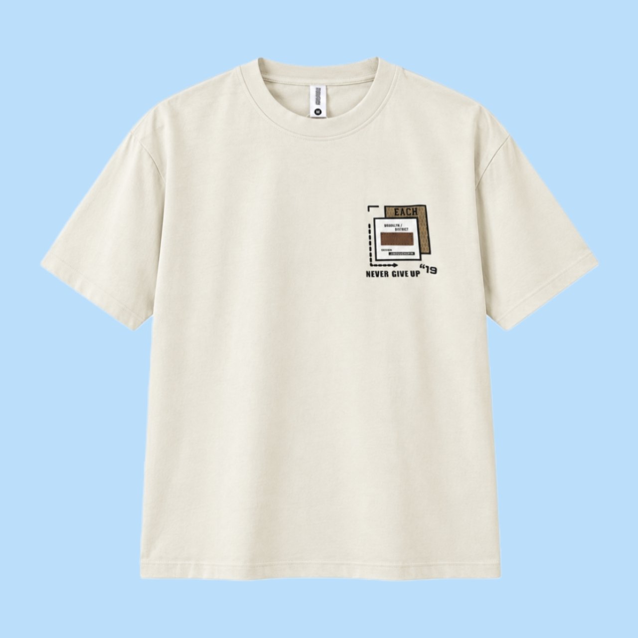 Cream Graphic Printed Drop Shoulder - view 2