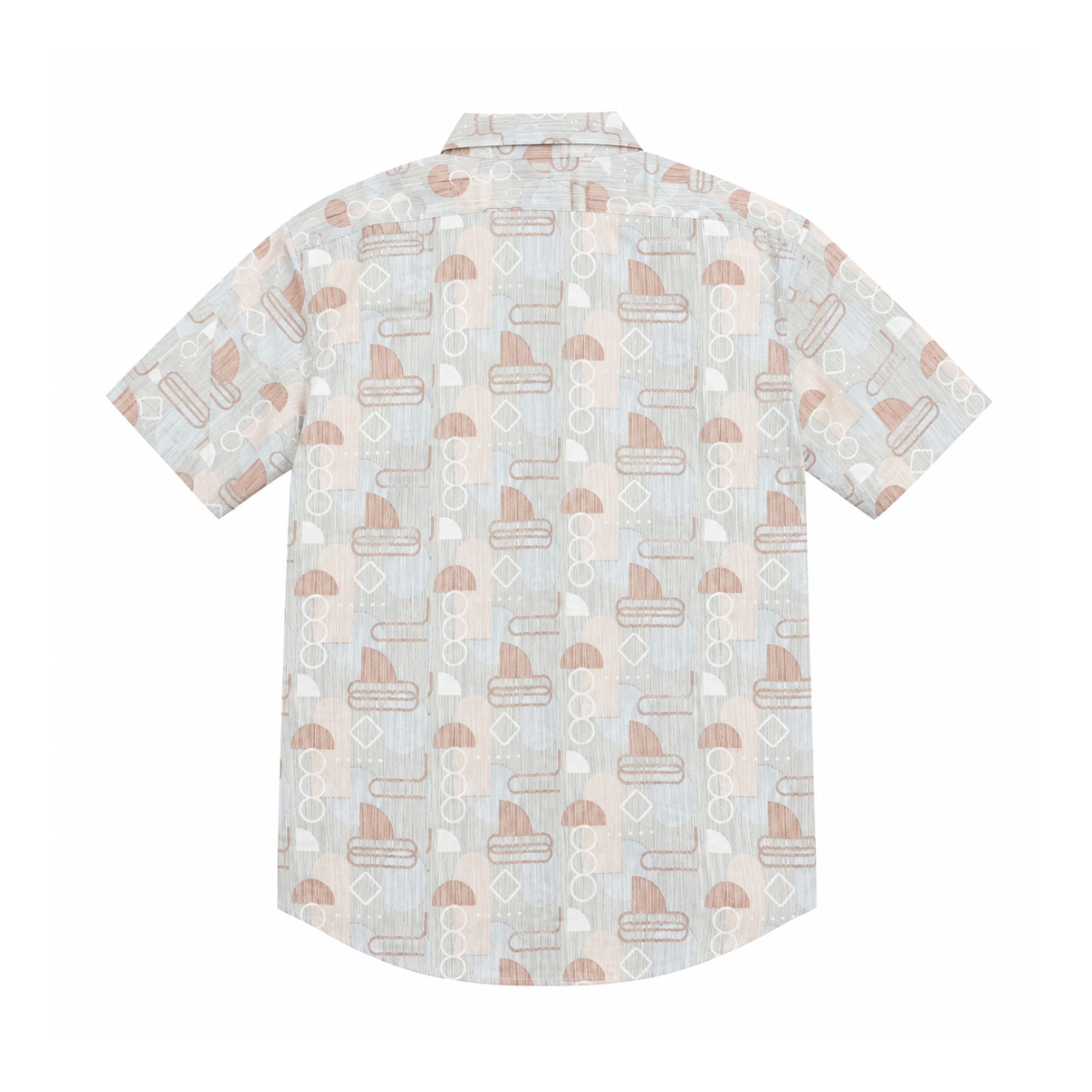 Abstract Geometric Print Short Sleeve Shirt - view 3